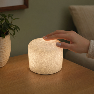 Lampada Notturna Moderna in Marmo Naturale Magnetico, Controllo Touch Dimmerabile, LED Portatile a Batteria - Product Image 1