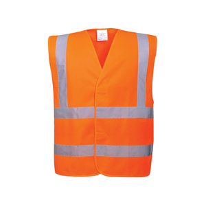 Chaleco de Seguridad de Alta Visibilidad Hecho de PET Reciclado, Mezcla de Poliéster y Algodón Post-Consumo, Estándar Global de Reciclado, Uso a Largo Plazo, Impermeable - Product Image 1