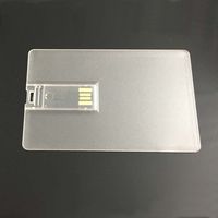 Clé USB carte de crédit transparente personnalisée avec logo, qualité supérieure, 8 Go, 16 Go, 32 Go, 64 Go