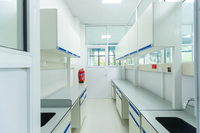 Meilleur prix C cadre chimique laboratoire meubles acier et bois époxy plan de travail laboratoire banc d'essai de travail avec tiroirs