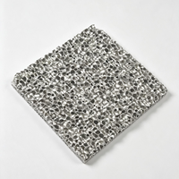 Panneau mural en aluminium mousse réfléchissant argenté 2000x1000x5mm - Cellules ouvertes, métallique, ignifuge, imperméable, écologique, antibactérien