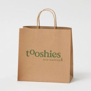 Bolsas de Regalo de Papel Kraft Marrón Personalizadas al por Mayor, Bolsas de Papel Reciclables con Asas para Ropa y Calzado al por Menor - Product Image 1