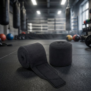 Bandages de protection unisexes en coton noir personnalisés, 2 pouces de largeur, 3 pieds de longueur, pour usage sportif - Product Image 2
