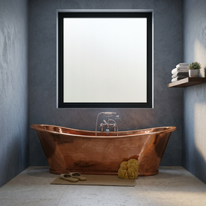 Bañera Ovalada de Cobre Independiente sin Tapa, Bañera Metálica para Adultos, Decoración para Baño y Hogar - Product Image 1