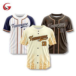 Maillot de baseball personnalisé sur mesure en gros pour hommes, imprimé, dégradé de couleurs, sublimation, broderie Zp25024 - Product Image 1