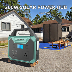 <b>Portable</b> 200W Lithium Ion Solar Power Station with Pure Sine Wave Inverter Home Battery Storage and External Battery Generator - Product Image 3