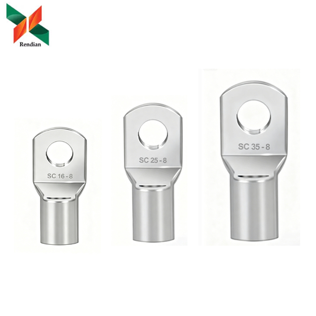 Sc 16mm Copper Cable Terminal Lug Copper Tube Cable Terminal Tin-plated Copper Terminal