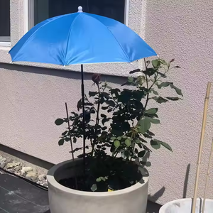 LS Umbrella 09 Protection UV personnalisable Jardin argenté pour plantes en pot Lits de fleurs Contrôle manuel Design mignon Fabriqué en polyester - Product Image 4