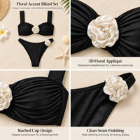 2026 Setelan Wanita 2 Potong Terlaris Bikini Pantai Seksi Bunga 3D Tren Baru Mewah Dapat Disesuaikan
