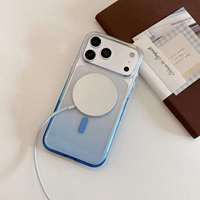 Casing Ponsel Anti-Shock Nirkabel Magnetik untuk 18 Pro Cherry Red Air Cushion Anti-Sidik Jari TPU+PC
