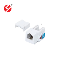 Connecteur Keystone RJ45 non blindé blanc ABS LIYUAN LY-KJ3-18 CAT3, type UTP, pièces de télécommunication, coupleur pour câble réseau