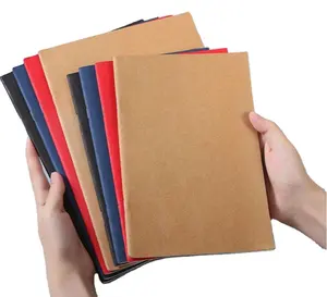 Best price kraft brown paper notebook blank student a5 b5 notebooks exercise school writing book