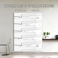 Étagères flottantes en acrylique Upsimples, lot de 6, montage mural, rangement, 15' x 4', durables, multifonctions, salle de bain, chambre à coucher, salon