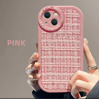 Housse de téléphone portable personnalisée en silicone souple Weview de luxe avec tissu au dos pour iphone 14 15 pro Ultra