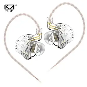 Fones de ouvido KZ EDS originais para DJ HIFI com porta dinâmica de redução de ruído e música de 3,5 mm