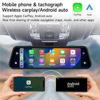 Caméra de tableau de bord Carplay Dashcam Auto 4K à double objectif avec miroir Caméra de tableau de bord WiFi pour voiture DVR 4K Boîte noire 4k Caméra de tableau de bord avant et arrière pour voiture
