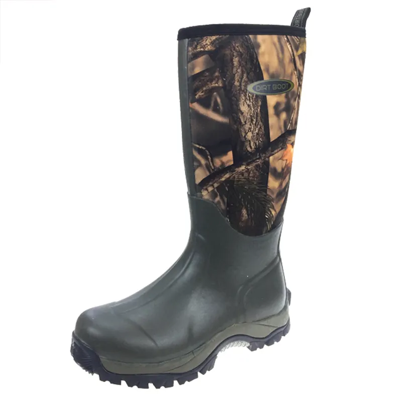 Men Waterproof Fashion Rubber Neoprene Boot Rain Outsole Fishing Outdoor Boots Camouflage