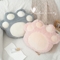 Coussin Patte de Chat Mignon en Peluche, Doux et Confortable, pour Canapé de Salon, Soutien Lombaire, Repose-tête de Lit en Coton PP pour Femmes