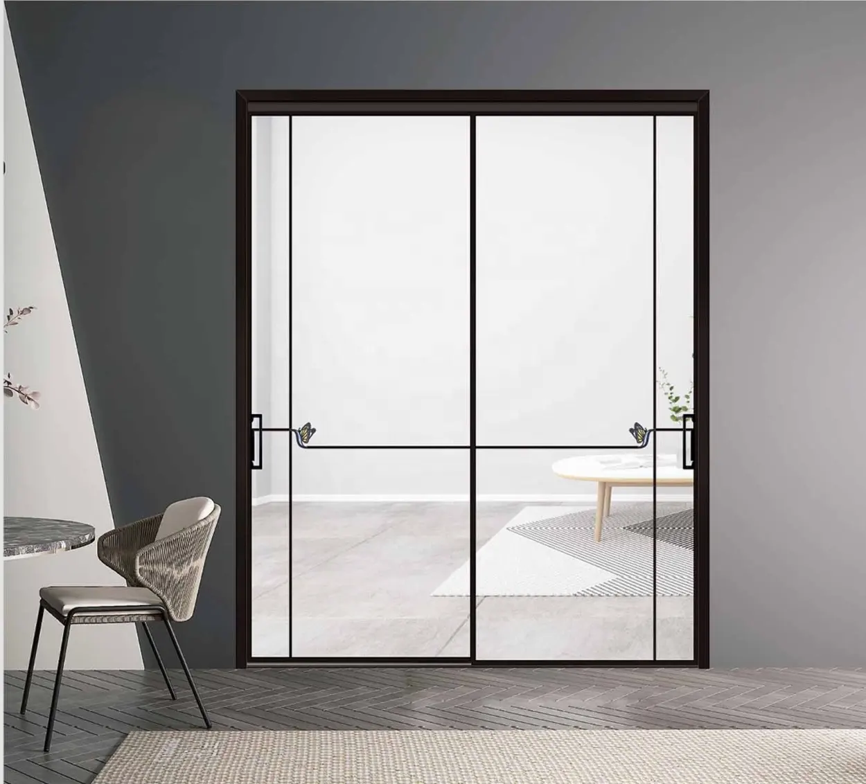 Soundproof energy saving aluminium sliding door price tempered glass patio shower glass sliding door