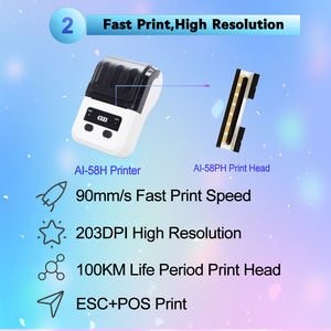 Aixw Mini 58Mm Máy In Nhiệt Di Động Cầm Tay Đồ Trang Sức Nhãn Giá Tag Dính Máy In Xu Hướng Mới Thời Trang Nhà Văn Phòng Sử Dụng - Product Image 4