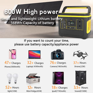 Générateur solaire portable 600W 1000W alimenté par batterie, prix compétitif OEM, station d'alimentation portable KN-600W, alimentation portable Po - Product Image 3