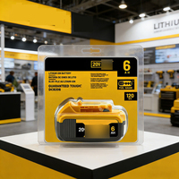Batterie lithium LiFePO4 rechargeable de haute qualité 20V 6Ah compatible avec les outils professionnels sans fil Dewalt DCB206