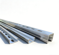 Profilé en C perforé galvanisé à chaud YMHD, résistant aux vents de 60 m/s et aux charges de neige de 1,4 KN/M2, pour la construction de supports photovoltaïques.