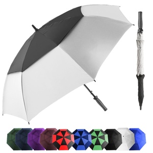 Large <b>Windproof</b> Ventilation Pongee Golf <b>Umbrella</b> with Anti-Reverse Technology for Business Gifts Sunny Golf Courses Summer Use - Product Image 5