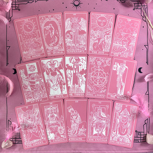 Jeu de tarot personnalisé de la déesse de l'<span class=keywords><strong>oracle</strong></span> et <span class=keywords><strong>des</strong></span> chats avec guide d'anime en feuille d'or emballé dans une boîte en papier d'art avec impression de logo personnalisé pour jouer - Product Image 5