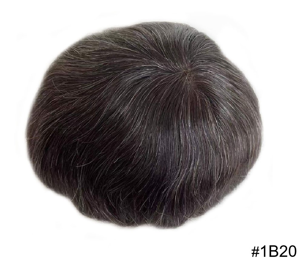 #1B20-Pelo gris sintético