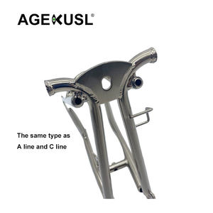 Cuadro de <span class=keywords><strong>Bicicleta</strong></span> AGEKUSL, Horquilla Delantera, Triángulo Trasero, para <span class=keywords><strong>Bicicleta</strong></span> <span class=keywords><strong>Plegable</strong></span> <span class=keywords><strong>Brompton</strong></span> de 16 Pulgadas - Product Image 4