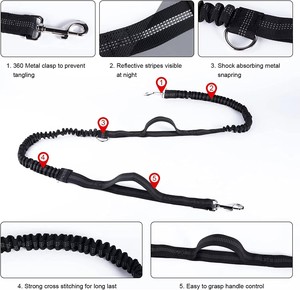 Laisse pour chien mains libres, laisse de course pour chien avec distributeur de sacs à excréments et poche pour le jogging, le <span class=keywords><strong>vélo</strong></span>, la course à pied et la marche - Product Image 6