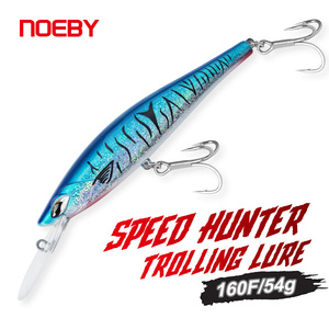 Leurre de <span class=keywords><strong>pêche</strong></span> en eau salée pour thon, type Minnow ABS 160mm/54g, pour <span class=keywords><strong>pêche</strong></span> en mer et en rive, avec <span class=keywords><strong>action</strong></span> de plongée et de lancer. - Product Image 1