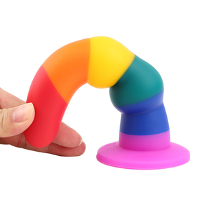 Gökkuşağı silikon Anal Plug yapay penis vajinal tahriş klitoral stimülasyon seks oyuncakları kadınlar erkekler için eşcinsel oyuncaklar yetişkinler için 18 seks dükkanı - Product Image 5