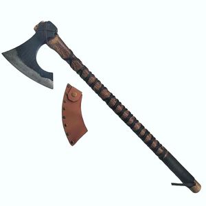 Custom Factory Direct Industrial Grade Ragnar Tomahawk Hand Forged High Carbon Steel <strong>Axe</strong> Head Wood <strong>Handle</strong> for Camping Survival - Product Image 1