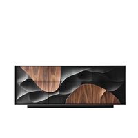 Buffet de luxe léger de style français, grande capacité, meuble de rangement en bois, meuble de salon