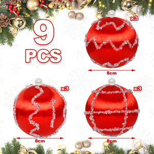 Boule <span class=keywords><strong>de</strong></span> Noël transparente faite à la main <span class=keywords><strong>de</strong></span> 8 cm, nouvelle boule peinte en <span class=keywords><strong>fil</strong></span> <span class=keywords><strong>de</strong></span> <span class=keywords><strong>soie</strong></span> pour pendentif d'arbre, ornement <span class=keywords><strong>de</strong></span> Noël - Product Image 3