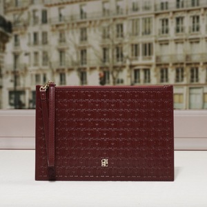 Bolso de Mano Tipo Sobre <span class=keywords><strong>CHHC</strong></span> para Mujer, Estilo Clásico Primavera 2024, Cierre de Cremallera con Relieve, Gran Capacidad, Forro de Poliéster, Cuero PU - Product Image 4