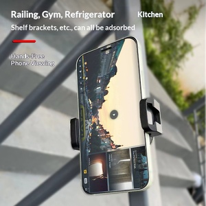 Hot Sale Gym Sports Holder Magnetic Base Lazy Phone Mount Anti-Shake Clamping Holder Rotatable Phone Mount for Gym Record - Product Image 3
