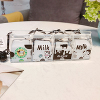 Mini porte-clés Boba personnalisé, Carton de lait liquide