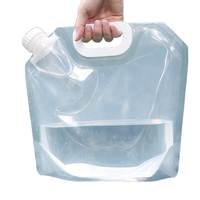 Poignée avec sac à buse Conteneur de bouteille d'eau en plastique pour boissons Stockage de lait debout d'urgence avec accès pratique à la buse