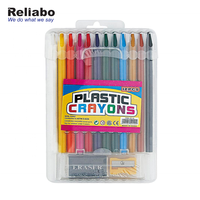 Reliabo Chine Produits Uniques 12 pièces Multicolore Torsion Cire Twistable Crayons Pour Les Enfants