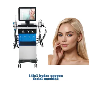 2024 spa Beautician like 14 in 1 microdermabrasion diamond dermabrasion peel tip hydra skin facial machine for blackhead remover