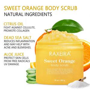 Wholesale Private Label Nature Sweet <strong>Orange</strong> Exfoliating Salt Body <strong>Scrub</strong> for All Skin Care - Product Image 3