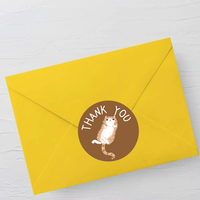 Rouleau d'autocollants personnalisés ronds découpés à la forme, en papier brillant UV, étanches, pour récompenses pour enfants, remerciements, étiquettes cadeaux patte de chat, faible MOQ