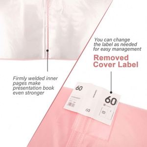 Best Sell 60-Pocket Clear Sheet Protectors Plastic Sleeves Displays 120-Page Documents <b>Portfolio</b> <b>Folder</b> Presentation Book - Product Image 3
