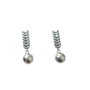 Yinruitai S925 Sterling <b>Silver</b> Wheat <b>Stud</b> Earrings For Women Korean Style Fashionable Luxury Everyday Wear - Product Image 5
