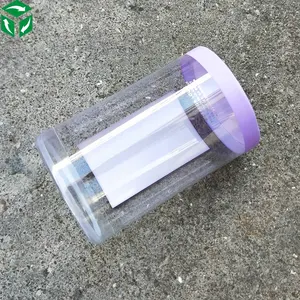 clear PVC PET PP RPET custom transparent plastic retail packaging cylinder tube plastic