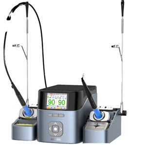 สถานีบัดกรีดิจิตอล AIXUN T420D <span class=keywords><strong>Goot</strong></span> สำหรับซ่อมโทรศัพท์มือถือ พร้อมหัวแร้งแบบตรง ความแม่นยำ 2C 220V/50Hz สีดำ - Product Image 1