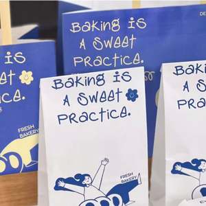 Customized Kraft Paper <b>Bag</b> for Bread Shop Classic Eco-Friendly Food Grade Packaging for Desserts and Pizza with Custom Logo - Product Image 6